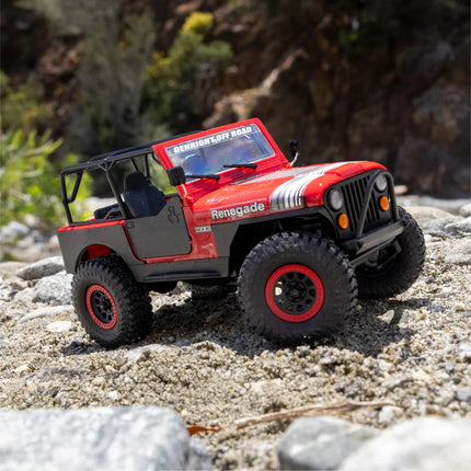 Axial SCX30 Jeep CJ-7 Renegade 1/30 4WD RTR Scale Mini Crawler (Crawler Version) (Red) w/2.4GHz Radio, Battery & Charger AXI-3273T1