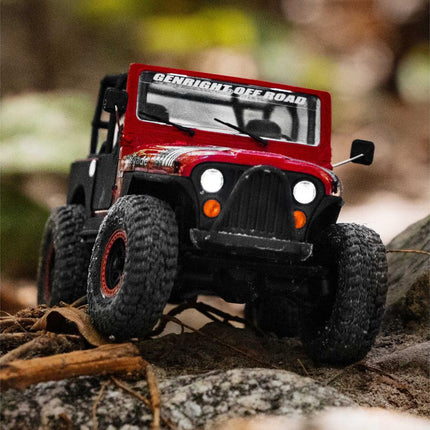 Axial SCX30 Jeep CJ-7 Renegade 1/30 4WD RTR Scale Mini Crawler (Crawler Version) (Red) w/2.4GHz Radio, Battery & Charger AXI-3273T1