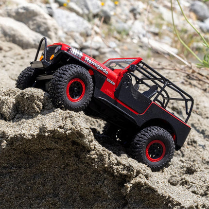Axial SCX30 Jeep CJ-7 Renegade 1/30 4WD RTR Scale Mini Crawler (Crawler Version) (Red) w/2.4GHz Radio, Battery & Charger AXI-3273T1