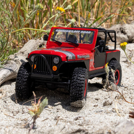 Axial SCX30 Jeep CJ-7 Renegade 1/30 4WD RTR Scale Mini Crawler (Crawler Version) (Red) w/2.4GHz Radio, Battery & Charger AXI-3273T1