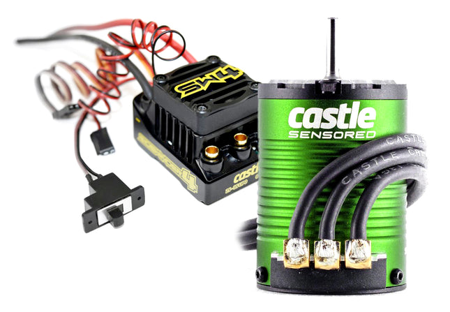 Castle Creations 010-0164-03 Sidewinder SW4 Waterproof 1/10 ESC/Motor Combo w/1406 6900kV CSE010016403