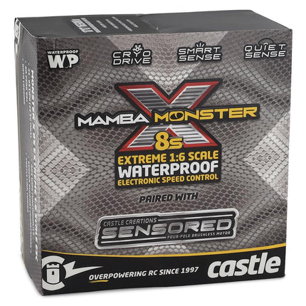 Castle Creations 010-0165-02 Mamba Monster X 8S 1/6 ESC/Motor Combo w/1717 Sensored Motor CSE010016502