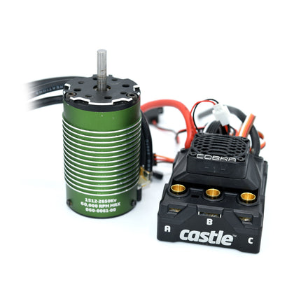 Castle Creations 010-0172-02 Cobra 8 6S Brushless Motor & ESC Combo 2650Kv w/1512 Motor CSE010017202