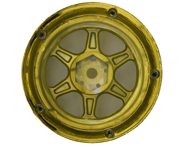 DS Racing Drift Element 6 Spoke Drift Wheels (Gold Chrome) (2) (Adjustable Offset) w/12mm Hex DS-DE-231