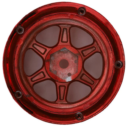 DS Racing DS-DE-233 Drift Element 6 Spoke Drift Wheels (Red Chrome) (2) (Adjustable Offset) w/12mm Hex DSC-DE-233