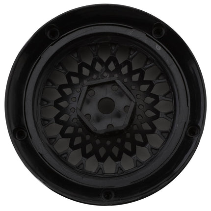 DS Racing DS-DE-305 Drift Element Mesh Drift Wheels (Triple Black) (2) (Adjustable Offset) w/12mm Hex DSC-DE-305
