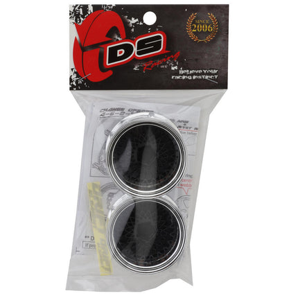 DS Racing DS-DE-314 Element Mesh 1/10 Drift Wheels (Black w/Chrome Lip & Black Rivets) (2) (Adjustable Offset) w/12mm Hex DSC-DE-314