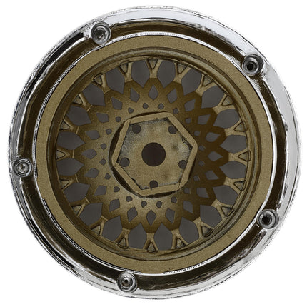 DS Racing DS-DE-321 Element Mesh 1/10 Drift Wheels (Bronze w/Chrome Lip) (2) (Adjustable Offset) w/12mm Hex DSC-DE-321