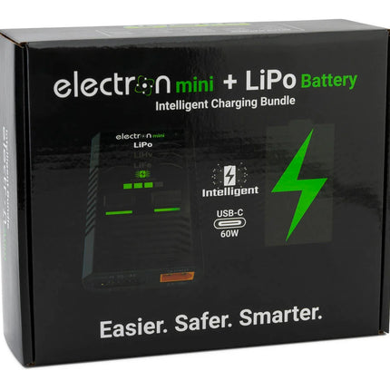 EcoPower Intelligent 4S 5000mAh EC5 LiPo Battery/"Electron Mini" Charger Bundle (Arrma™/Losi™ 4S vehicles & SCX6) ECP-1014
