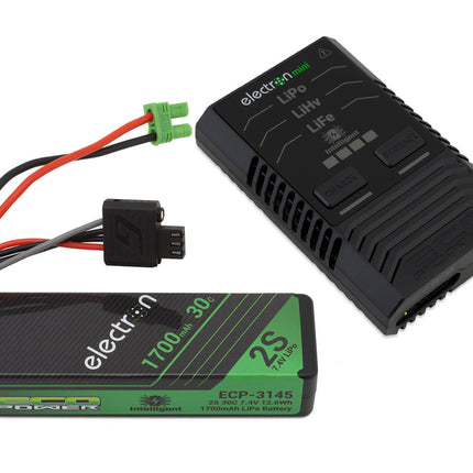 EcoPower Intelligent 2S 1700mAh EC2 LiPo Battery/"Electron Mini" Charger Bundle (Losi™ Nascar/Arrma™ Grom Granite, Typhon, Mojave) ECP-1020