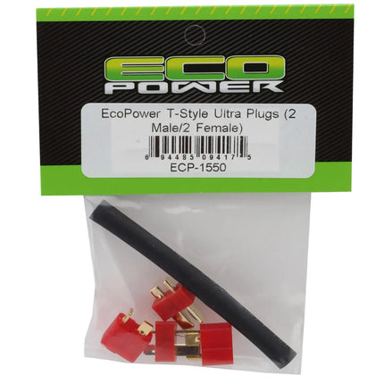 EcoPower T-Style Ultra Plugs (2 Male/2 Female) ECP1550