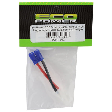 EcoPower EC3 Style to Large Tamiya Style Plug Adapter (Male EC3/Female Tamiya) ECP1562