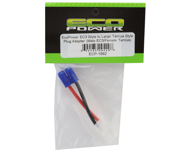 EcoPower EC3 Style to Large Tamiya Style Plug Adapter (Male EC3/Female Tamiya) ECP1562