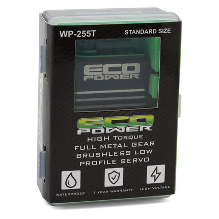 EcoPower WP255T Waterproof High Torque Metal Gear Brushless Servo (HV) (Metal Case) ECP-255T