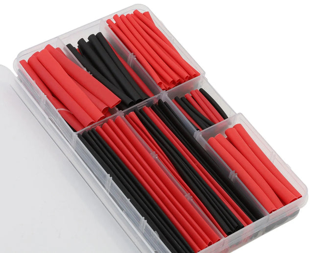 EcoPower Heat Shrink Tubes w/Plastic Case (Black & Red) (150) ECP3009
