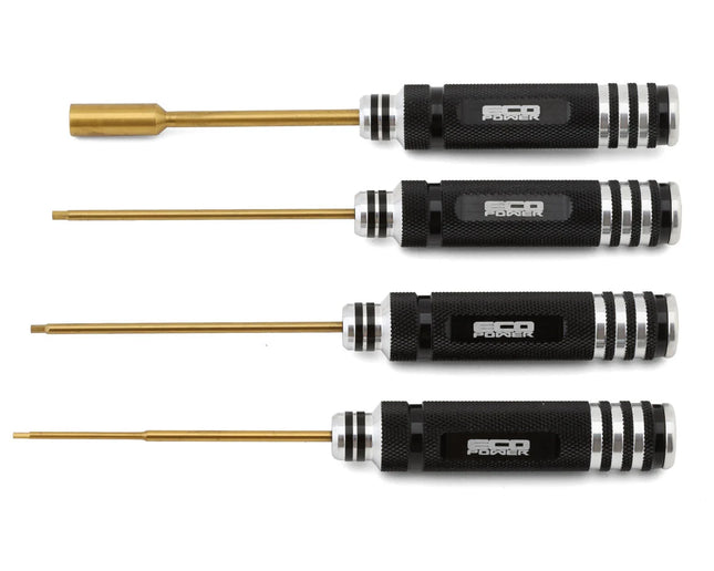 EcoPower 4-Piece Metric Hex & Nut Driver Tool Set (1.5, 2.0, 2.5mm/7mm) ECP3082