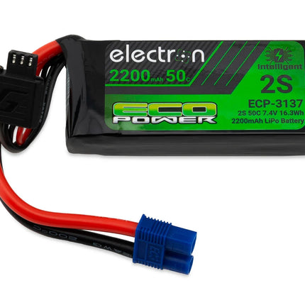 EcoPower "Electron" 2S 50C Intelligent LiPo Battery w/EC3 Connector (7.4V/2200mAh) (SCX10 Series & Other 1/10) ECP-3137