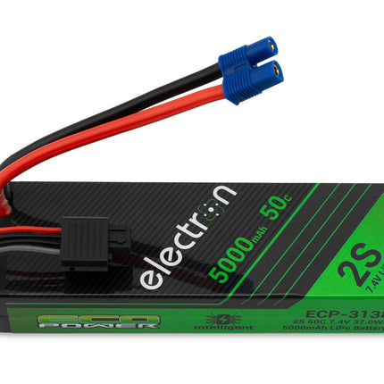 EcoPower "Electron" 2S 50C Intelligent LiPo Battery w/EC3 Connector (7.4V/5000mAh) (Axial™/Losi™/ARRMA™ 1/10 vehicles) ECP-3138