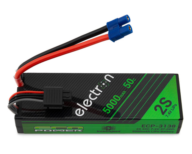 EcoPower "Electron" 2S 50C Intelligent LiPo Battery w/EC3 Connector (7.4V/5000mAh) (Axial™/Losi™/ARRMA™ 1/10 vehicles) ECP-3138