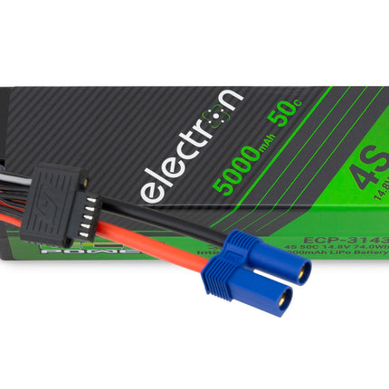 EcoPower "Electron" 4S 50C Intelligent LiPo Battery w/EC5 Connector (14.8V/5000mAh) (Arrma™ & Losi™ 4S vehicles, SCX6 ) ECP-3143