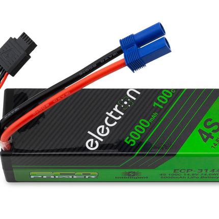 EcoPower "Electron" 4S 100C Intelligent LiPo Battery w/EC5 Connector (14.8V/5000mAh) (Arrma™ & Losi™ 4S vehicles, SCX6 ) ECP-3144