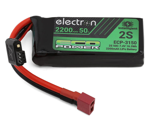 EcoPower "Electron" 2S 50C Intelligent LiPo Battery w/T-Style Connector (7.4V/2200mAh) ECP-3150