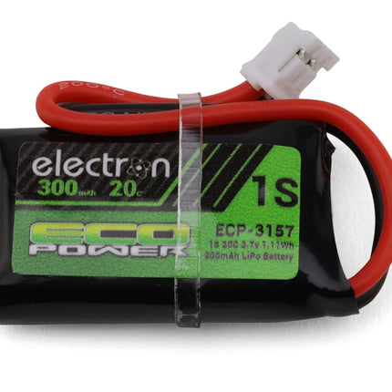 EcoPower "Electron" 1S 20C LiPo Battery w/PH 2.0 Connector (3.7V/300mAh) (Redcat® Ascent 32®)  ECP-3157
