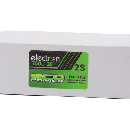 EcoPower "Electron" 2S 20C LiPo Battery w/JST Connector (7.4V/750mAh) (Redcat® Ascent 18®) ECP-3158