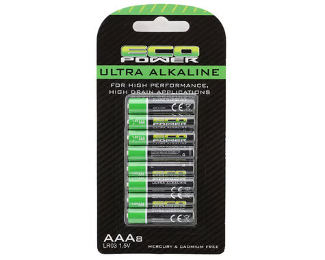 EcoPower Ultra Alkaline AAA Batteries (8) (Mercury & Cadmium Free) ECP-5060