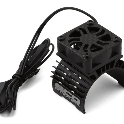 EcoPower 540-550 Motor Aluminum Heat Sink (Black) w/25mm Cooling Fan ECP-7002