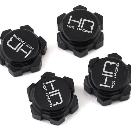 Hot Racing AON10M01 Arrma Aluminum 17mm Friction Dirt Shield Wheel Nuts (Black) (4) HRAAON10M01