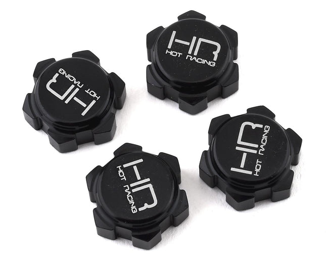 Hot Racing AON10M01 Arrma Aluminum 17mm Friction Dirt Shield Wheel Nuts (Black) (4) HRAAON10M01