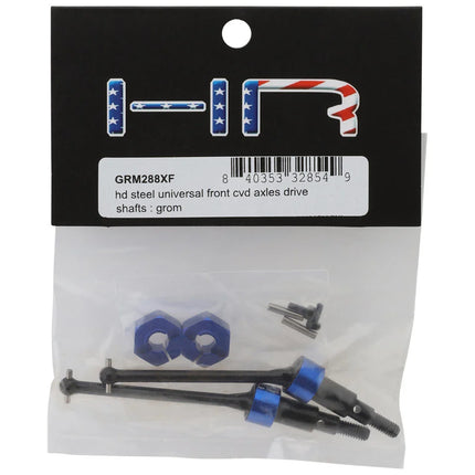 Hot Racing Arrma Grom HD Steel Front Drive Shaft Set (Blue) (2) (48mm) GRM288XF