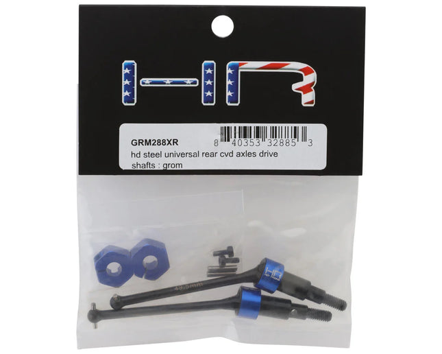 Hot Racing Arrma Grom HD Steel Rear Drive Shaft Set (Blue) (2) (49.5mm) GRM288XR