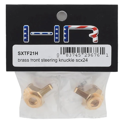 Hot Racing SXTF21H Axial SCX24 Brass Front Steering Knuckle (2) (8g) HRASXTF21H
