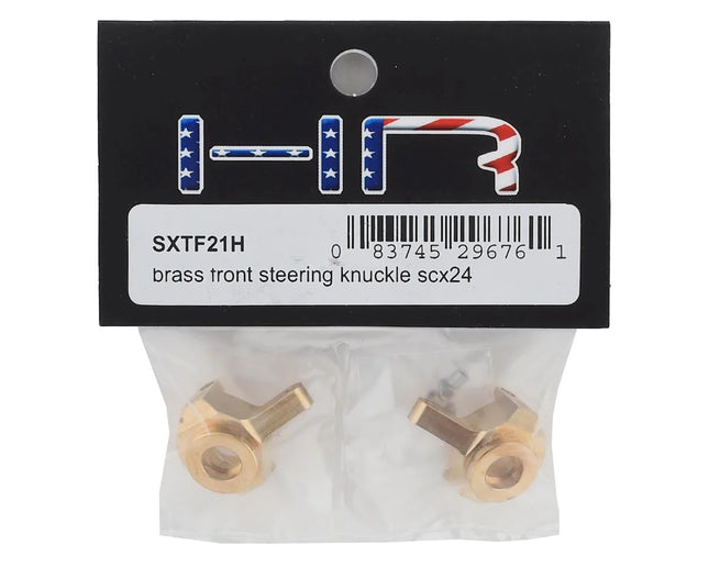 Hot Racing SXTF21H Axial SCX24 Brass Front Steering Knuckle (2) (8g) HRASXTF21H