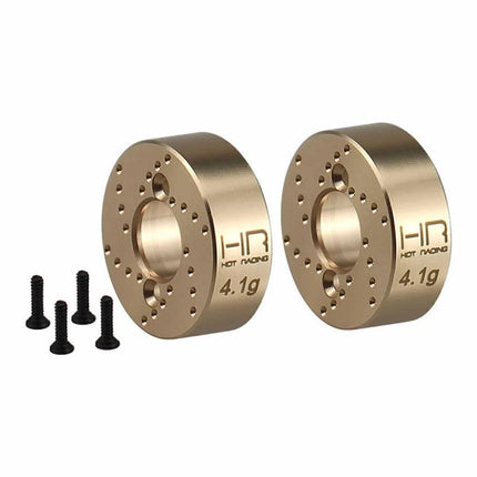 Hot Racing SXTY22H Axial SCX30 Brass Rear Counter Weights (4.1g ea) (2) HRASXTY22H