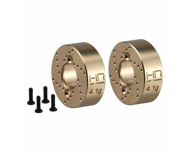 Hot Racing SXTY22H Axial SCX30 Brass Rear Counter Weights (4.1g ea) (2) HRASXTY22H