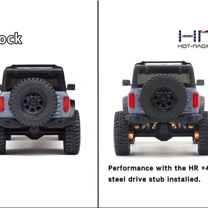 Hot Racing SXTY39AW04 +4mm Steel Drive Stub, SCX30 HRASXTY39AW04