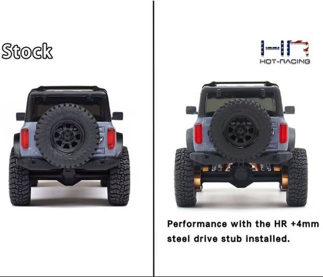 Hot Racing SXTY39AW04 +4mm Steel Drive Stub, SCX30 HRASXTY39AW04