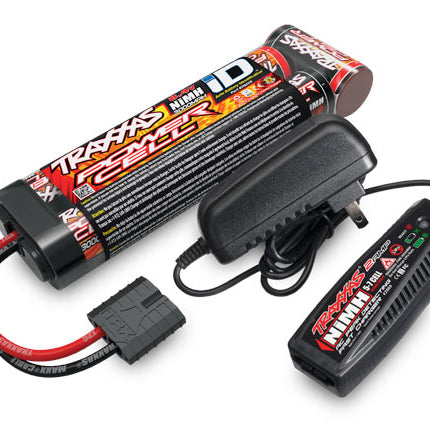 Traxxas 2983 7-Cell NiMH Battery/Charger Completer Pack w/One Power Cell 3000mAh 8.4V Flat Battery TRA2983