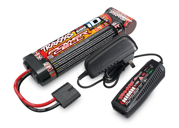 Traxxas 2983 7-Cell NiMH Battery/Charger Completer Pack w/One Power Cell 3000mAh 8.4V Flat Battery TRA2983