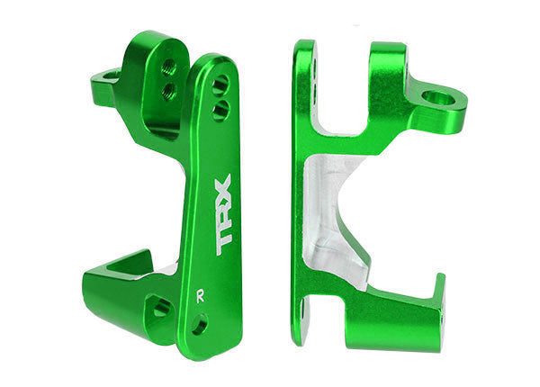 Traxxas 6832G Aluminum Caster Block Set Green TRA6832G