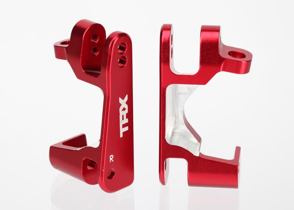 Traxxas 6832R Aluminum Caster Block Set Red TRA6832R