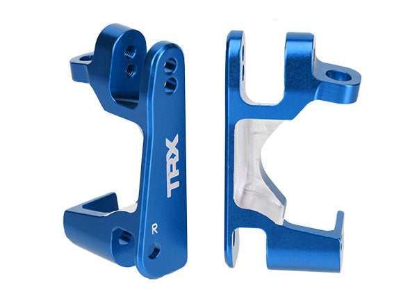 Traxxas 6832X Aluminum Caster Block Set Blue TRA6832X