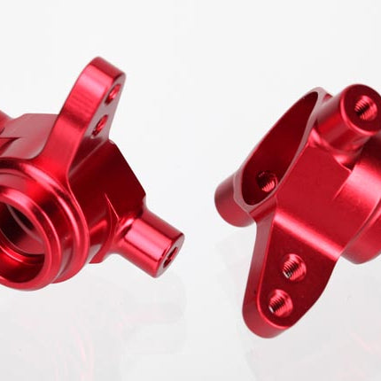Traxxas 6837R Aluminum Steering Block Set Red TRA6837R