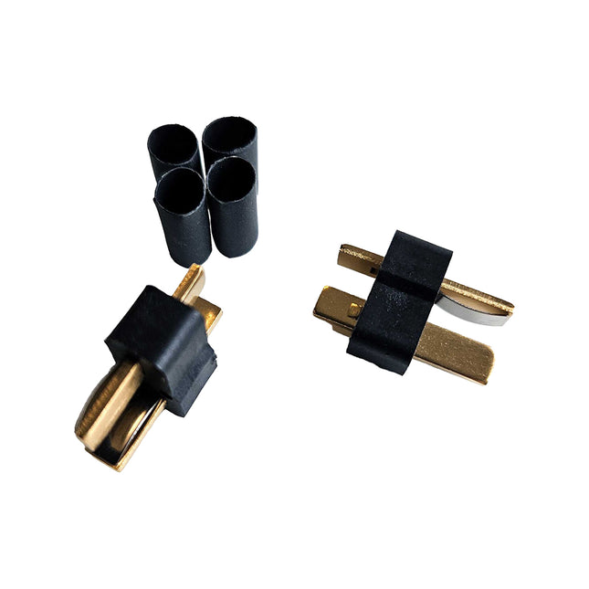 Ultra Plug HB, High Temp, Black, Male 2-Pack, with 3/16" Heat Shrink, for 12-16 Gauge Wire WSD1311