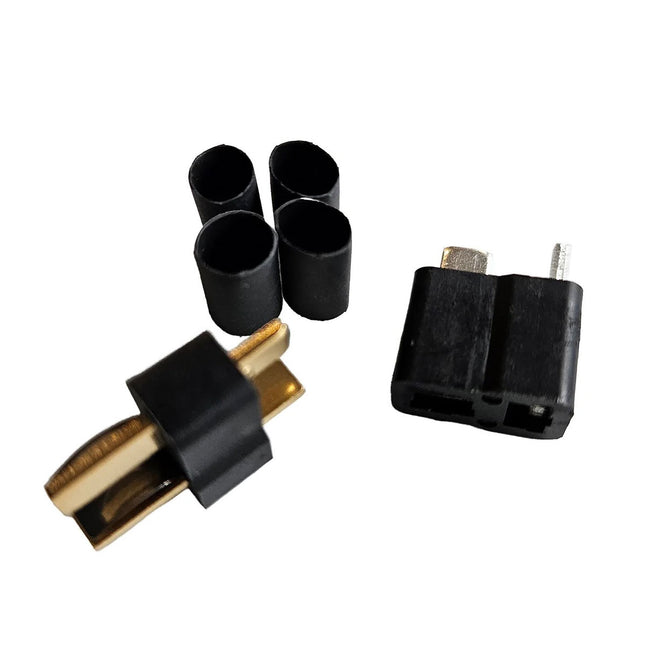 Ultra Plug HB, High Temp, Black, Male & Female Pair, with 3/16" Heat Shrink, for 12-16 Gauge Wire WSD1310