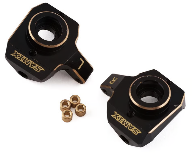 Samix SCX24 Brass Heavy Steering Knuckle (2) (9g) AMSCX24-4412