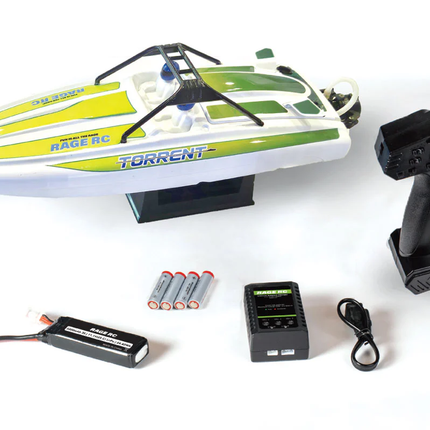 Rage RC Torrent 450BL RTR Jet Boat, Green RGRB1501
